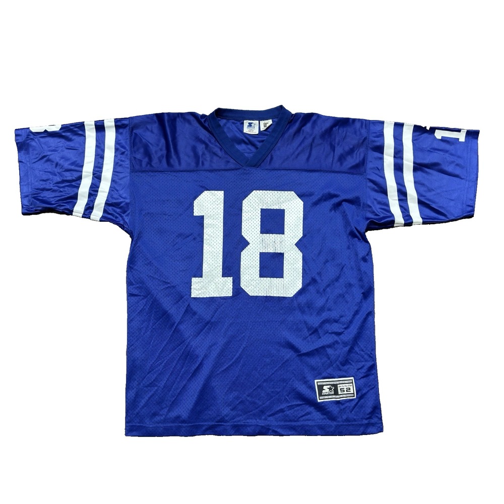 Peyton Manning #18 Indianapolis Colts Starter Jersey NFL Men's Size 52 / XL Blue
